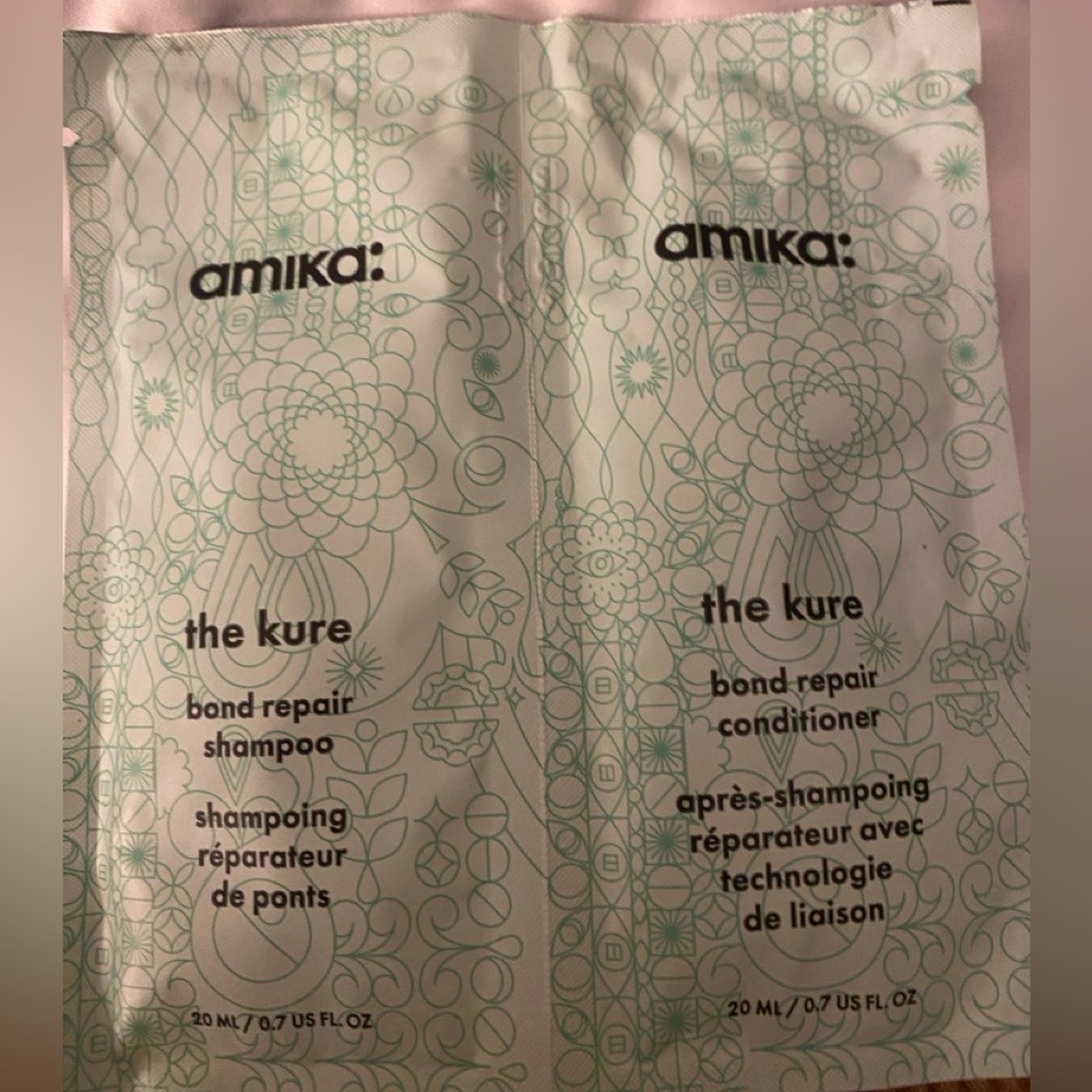amika - the kure bond repair shampoo and conditioner sample